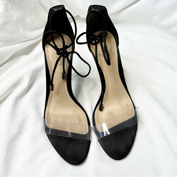 Schutz Josseana suede Clear Strap heels - Picture 9 of 17